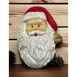 Old World Santa Claus Head Refrigerator Magnet Vintage Christmas Decor